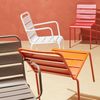 Silla De Jardã­n 47 X 55 X 83 Cm De Metal Naranja