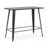 Mesa Alta De Jardín De Metal Negro Mate 120 X 60 X 101 Cm Negra