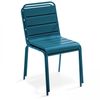 Silla De Jardã­n De 47 X 55 X 83 Cm Metal Azul Pacifico