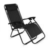 Lote De 2 Sillones De Relax Plegables De Textileno Y Acero Negros