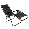 Lote De 2 Sillones De Relax Plegables De Textileno Y Acero Negros