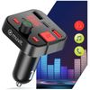 Transmisor Fm Bluetooth Encendedor Con Puerto De Carga Usb Y Usb C Muvit