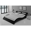 Cama De Polipiel Negra Con Led Integrados 160x200  Paddington