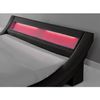 Cama De Polipiel Negra Con Led Integrados 160x200  Paddington