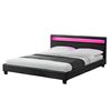 Cama De Polipiel Negra Con Led Integrados 160x200  Picadilly