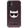 Apple Iphone 12 Mini Carcasa Transparente De Purpurina Rosa Karl Lagerfeld