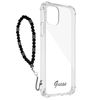 Carcasa Iphone 12, 12 Pro Antigolpes Transparente Pulsera Con Perlas Negro Guess