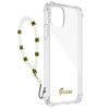 Carcasa Iphone 12, 12pro Antigolpes Transparente Pulsera Con Perlas Blanco Guess