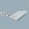 Carcasa Iphone 12, 12pro Antigolpes Transparente Pulsera Con Perlas Blanco Guess