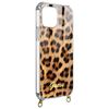 Carcasa Iphone 12 Pro Max Con Cadena Al Cuello Estampado Leopardo Guess Naranja