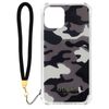 Funda Con Correa Para El Iphone 12 Y 12 Pro Con Estampado Camuflaje Guess Gris