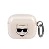 Funda De Silicona Karl Lagerfeld Diseño Cara Choupette Con Brillantina Para Apple Airpods 3 Color Dorado Kla3uchgd