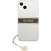 Funda Guess Para Iphone 13 Mini Transparente Con Franja Marrón