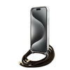 Funda Guess En Silicona Diseño 4g Con Cordón Para Iphone 15 Pro Max Color Marrón Guhcp15xhc4sew