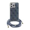 Funda Guess En Silicona Diseño 4g Con Cordón Para Iphone 15 Pro Color Azul Guhcp15lhc4seb