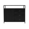 Mueble De Lavabo Eridani 3 Cajones 95x55x80 Cm Color Negro Vente-unique