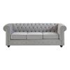 Conjunto Sofá Y Sillón Fijo Chesterfield  205x88x72 Cm Color Gris Claro Vente-unique