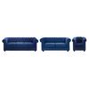 Conjunto Sofá Y Sillón Fijo Chesterfield  205x88x72 Cm Color Azul Eléctrico Vente-unique