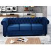 Conjunto Sofá Y Sillón Fijo Chesterfield  205x88x72 Cm Color Azul Eléctrico Vente-unique