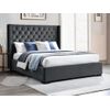 Cama Clásica Massimo  183.5x215.5x141.5 Cm Color Gris Vente-unique