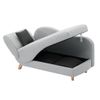 Diván Cama Penelope  160x80x81 Cm Color Gris Claro Vente-unique