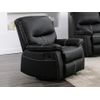 Conjunto Sofá Y Sillón Relax Canby  183x90x95 Cm Color Negro Vente-unique