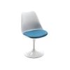 Silla Nórdica Xafy  49x56.5x82 Cm Color Azul Turquesa, Blanco Vente-unique