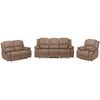 Conjunto Sofá Y Sillón Relax Hernani  210x96x99 Cm Color Topo Venta-unica