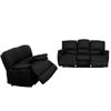 Conjunto Sofá Relax Marcis  200x96x98 Cm Color Negro Venta-unica