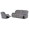 Conjunto Sofá Y Sillón Relax Hernani  210x96x99 Cm Color Gris Venta-unica