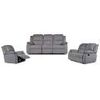 Conjunto Sofá Y Sillón Relax Hernani  210x96x99 Cm Color Gris Venta-unica