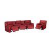 Conjunto Sofá Y Sillón Relax Aroma  308x99x97 Cm Color Rojo Venta-unica