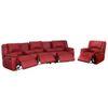 Conjunto Sofá Y Sillón Relax Aroma  308x99x97 Cm Color Rojo Venta-unica