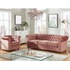 Conjunto Sofá Y Sillón Fijo Chesterfield  205x88x72 Cm Color Rosa Palo Venta-unica