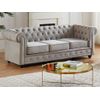 Conjunto Sofá Y Sillón Fijo Chesterfield  205x88x72 Cm Color Gris Claro Vente-unique