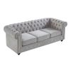 Conjunto Sofá Y Sillón Fijo Chesterfield  205x88x72 Cm Color Gris Claro Vente-unique