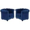 Sillón Clásico Chesterfield  85x78x72 Cm Color Azul Eléctrico Vente-unique