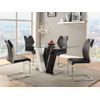 Conjunto De Mesa Y Sillas Winch  150x90x76 Cm Color Negro, Blanco Venta-unica