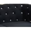 Conjunto Sofá Y Sillón Fijo Chesterfield  205x88x72 Cm Color Negro Vente-unique