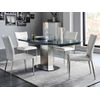 Conjunto De Mesa Y Sillas Talicia  190x105x75 Cm Color Gris Venta-unica