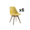 Silla Nórdica Jody  49x57x82 Cm Color Amarillo Venta-unica