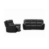 Conjunto Sofá Relax Pakita  208x92x102 Cm Color Negro Venta-unica