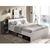 Cama Clásica Florian 2 Cajones 223x146x85 Cm Color Gris Antracita, Blanco Vente-unique