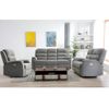 Conjunto Sofá Y Sillón Relax Nevers  187x95x103 Cm Color Gris Antracita Vente-unique