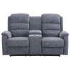 Conjunto Sofá Y Sillón Relax Nevers  187x95x103 Cm Color Gris Antracita Vente-unique