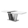 Conjunto De Mesa Y Sillas Noami  220x90x75 Cm Color Gris Antracita, Blanco Venta-unica