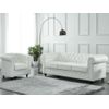 Conjunto Sofá Y Sillón Fijo Chesterfield  205x88x72 Cm Color Blanco Venta-unica