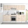 Cocina Completa Trattoria 3 Cajones 240x60x85 Cm Color Color Natural Claro, Blanco Vente-unique