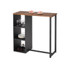 Mueble Bar Morena  113x45x104 Cm Color Negro, Color Natural Oscuro Vente-unique