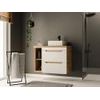 Mueble De Baño Simple Aruba 2 Cajones 80x46x59 Cm Color Color Natural Claro, Blanco Vente-unique